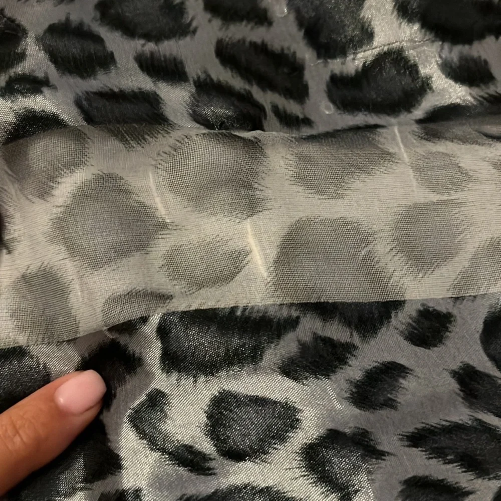 Sheer animal print scarf